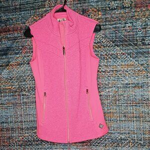 Spyder womens heathered pink mesh Encore fleece lined vest M 194069
